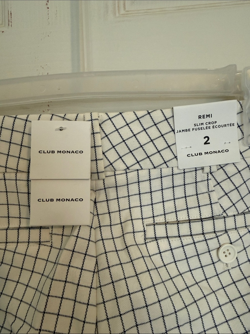 Club Monaco Grid Pattern Trousers - Picture 3 of 5
